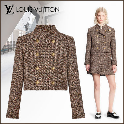 Louis Vuitton 2020 21AW Double Breasted Boxy Tweed Jacket 1A83YW 