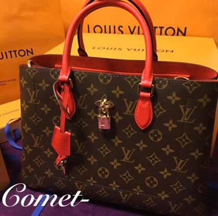 Louis Vuitton MONOGRAM Monogram Casual Style Leather Office Style Logo Handbags M43553 M43550 