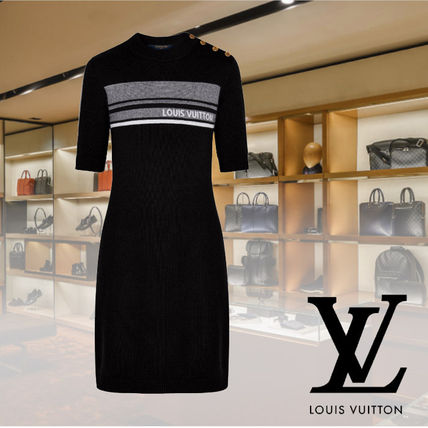 Louis Vuitton 2020 SS Short Casual Style Tight Cashmere Long Sleeves Plain 1A5QL5 