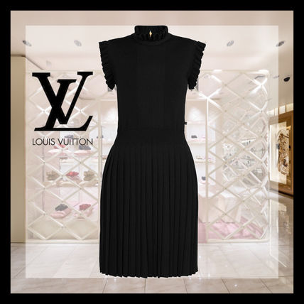 Louis Vuitton Wrap Dresses Short Casual Style Tight Unisex Wool Nylon 1A61HI 