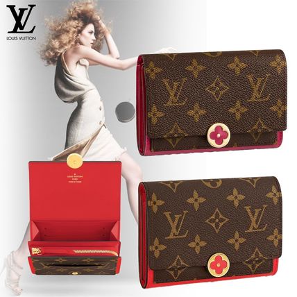 Louis Vuitton 2020 SS Monogram Leather Folding Wallet Small Wallet Logo 