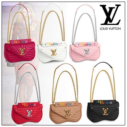 Louis Vuitton 2WAY Leather Party Style Elegant Style Crossbody Logo M55020