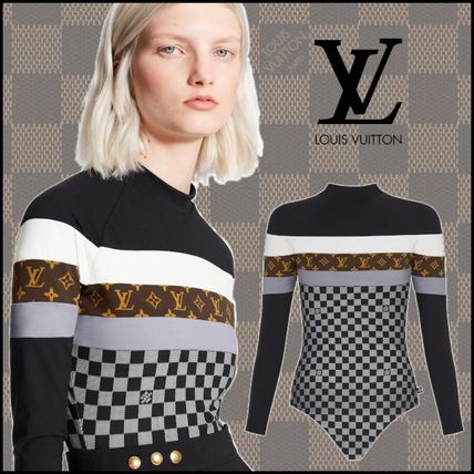 Louis Vuitton 2020 21AW Sporty Damier Bodysuit In Technical Jersey 1A83UW 