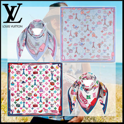 Louis Vuitton MONOGRAM 2020 SS Monogram Casual Style Silk Office Style Elegant Style Logo M76424 M76425 