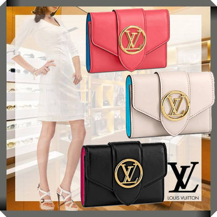 Louis Vuitton PONT NEUF 2020 SS Leather Logo Folding Wallets M69175 M69176 M69177 