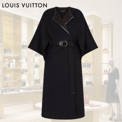 Louis Vuitton Monogram Casual Style Wool Plain Long Office Style 