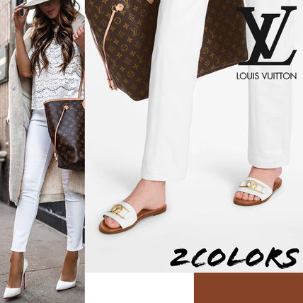 Louis Vuitton MONOGRAM Casual Style Blended Fabrics Leather Sport Sandals 