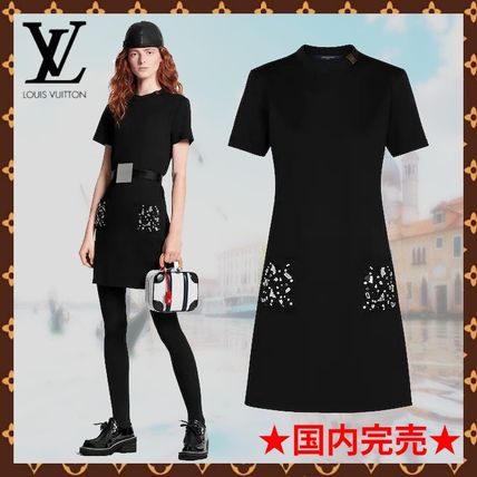 Louis Vuitton 2019 SS Short Casual Style Logo Dresses 1A5RJF 