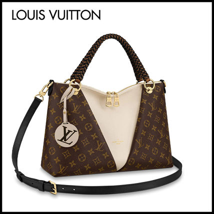 Louis Vuitton MONOGRAM 2020 SS Monogram Canvas A4 2WAY Bi color Leather Office Style 