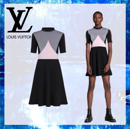 Louis Vuitton A line Short Sleeves Dresses 1A82P0 