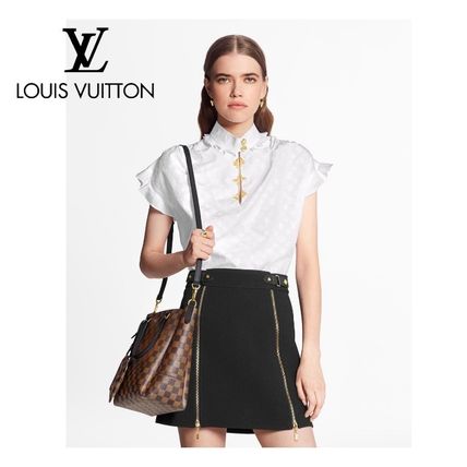 Louis Vuitton 2020 SS Monogram Casual Style Plain Cotton Short Sleeves 1A5M04 