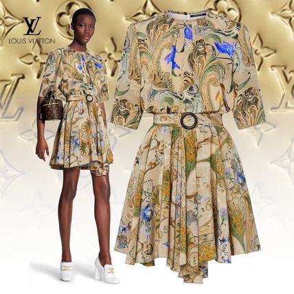 Louis Vuitton Flared Cropped Party Style Elegant Style Dresses 1A7T2J 