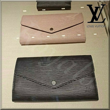 Louis Vuitton PORTEFEUILLE SARAH Blended Fabrics Plain Leather Logo Long Wallets M64322 M61216 M60585 M60580 M60582 
