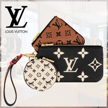 Louis Vuitton Monogram Leather Co ord Logo PouchesCosmetic Bags 