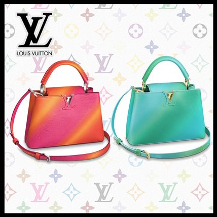 Louis Vuitton CAPUCINES Casual Style Unisex A4 2WAY Leather Elegant Style Crossbody M55375 M55374 