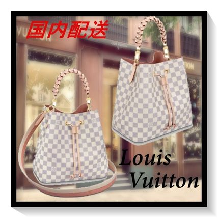 Louis Vuitton NEONOE 2020 SS Other Plaid Patterns Casual Style Canvas Leather N40344 