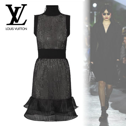 Louis Vuitton 2020 SS Embroidered Sleeveless Knit Dress With Zips 1A63T1 