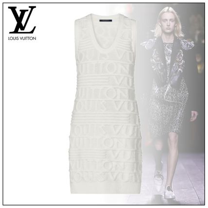Louis Vuitton 2020 21AW Casual Style Tight Wool Nylon Sleeveless U Neck Party Style 1A84GW 