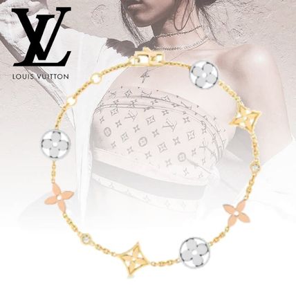 Louis Vuitton 2020 SS Casual Style Flower Chain Party Style 18K Gold Elegant Style Q95286 