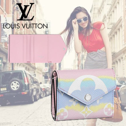 Louis Vuitton MONOGRAM Monogram Canvas Leather Folding Wallet Logo Folding Wallets 