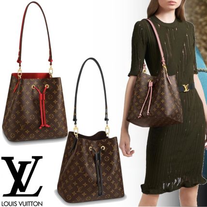 Louis Vuitton NEONOE 2020 SS Monogram Casual Style 2WAY Leather Purses Elegant Style M44021 M44020 M44022 