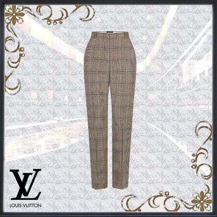Louis Vuitton 2020 21AW Glen Patterns Casual Style Wool Long Short Length Pants 1A82L6 