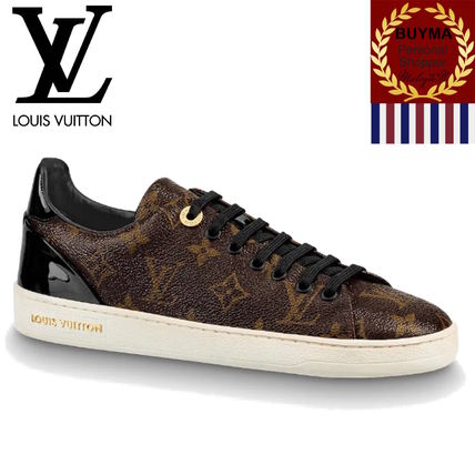 Louis Vuitton MONOGRAM 2018 19AW Monogram Plain Toe Rubber Sole Lace up Casual Style Leather 