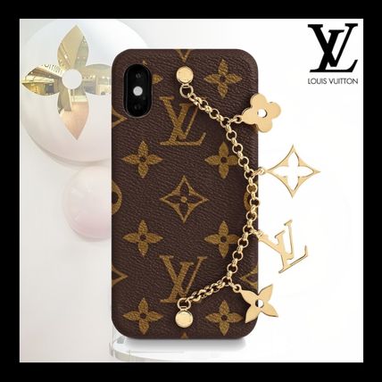 Louis Vuitton MONOGRAM Monogram Unisex Leather iPhone X iPhone XS Logo 