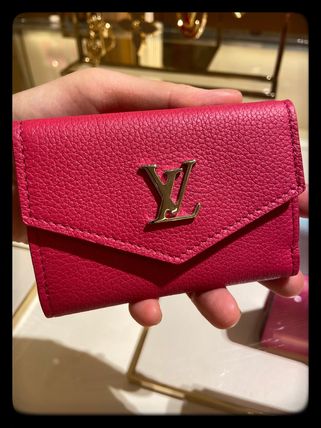 Louis Vuitton Monogram Leather Small Wallet Logo Folding Wallets 