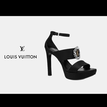 Louis Vuitton Platform Casual Style Elegant Style PlatformWedge Sandals 