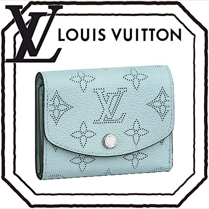 Louis Vuitton MAHINA Monogram Leather Folding Wallet Small Wallet Logo M69033 