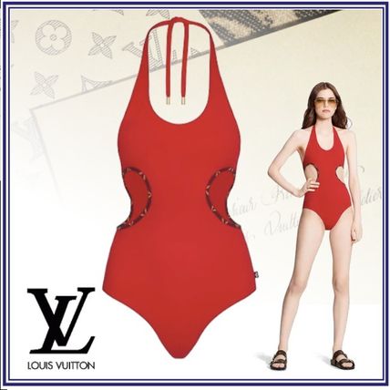 Louis Vuitton 2020 21AW Monogram Plain Halter Swimwear 