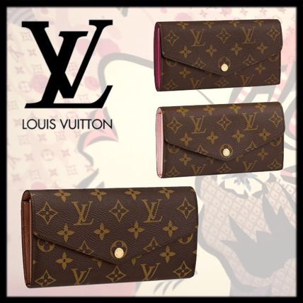 Louis Vuitton PORTEFEUILLE SARAH 2020 21AW Monogram Leather Folding Wallet Logo Long Wallets M62236 M62234 M62235 M60531 
