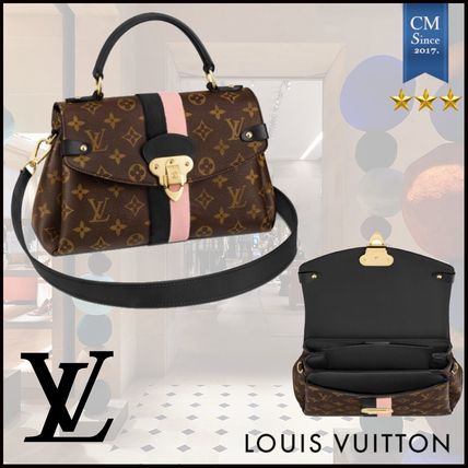 Louis Vuitton MONOGRAM Stripes Monogram Canvas 2WAY Elegant Style Crossbody Logo 