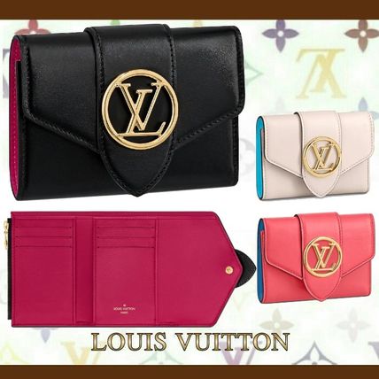 Louis Vuitton 2020 21AW Plain Leather Folding Wallet Small Wallet Logo M69177 M69176 M69175 