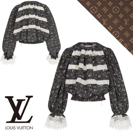 Louis Vuitton 2019 20AW Victorian Inspired Floral Blouse With Lace Details 1A831U 