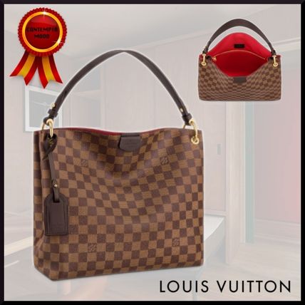 Louis Vuitton DAMIER 2020 SS Monogram Casual Style Canvas A4 Leather Office Style 