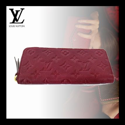 Louis Vuitton MONOGRAM EMPREINTE Monogram Leather Long Wallet Logo Long Wallets 