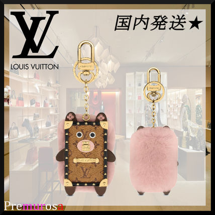 Louis Vuitton MONOGRAM Monogram Canvas Fur Chain Other Animal Patterns Leather Logo M69551 