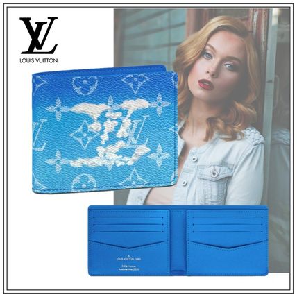 Louis Vuitton 2020 21AW Unisex Leather Folding Wallet Logo Folding Wallets M69742 