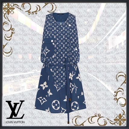 Louis Vuitton 2020 21AW Short Monogram Casual Style A line Silk Sleeveless 1A7SEM 