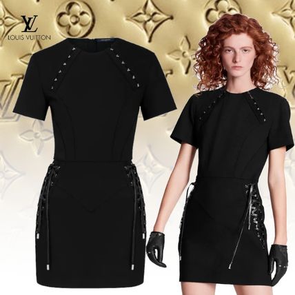 Louis Vuitton Short Sleeved Dress With Lacing Detail 1A62MR 