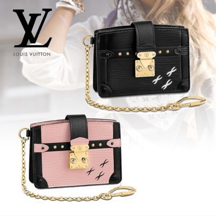 Louis Vuitton 2020 SS Plain Leather Logo Card Holders M67506 M67505 