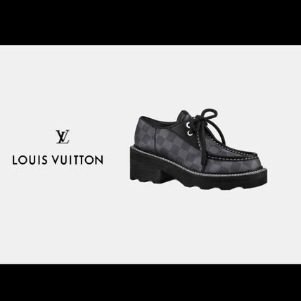 Louis Vuitton DAMIER GRAPHITE 2019 SS Casual Style LoaferMoccasin Shoes 