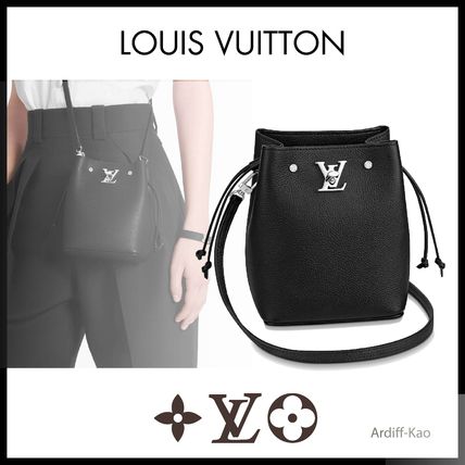 Louis Vuitton LOCKME 2WAY Plain Leather Crossbody Logo Shoulder Bags M68709 