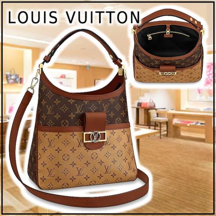 Louis Vuitton 2020 21AW 2020 21 AW HOBO DAUPHINE MM brown handbags M45195 