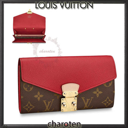 Louis Vuitton MONOGRAM Monogram Calfskin Bi color Leather Folding Wallet Logo 