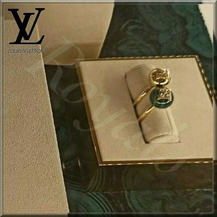 Louis Vuitton MONOGRAM Costume Jewelry Blended Fabrics Flower Party Style 18K Gold Q9L97I