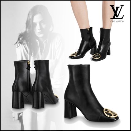 Louis Vuitton Plain Leather Block Heels Party Style Office Style 1A5BPA 