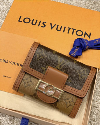 Louis Vuitton Monogram Leather Folding Wallet Small Wallet Logo M68725 